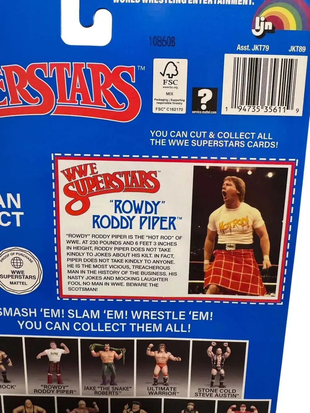 WWE Mattel Superstars LJN Series 3 “Rowdy” Roddy Piper Black Card Chase